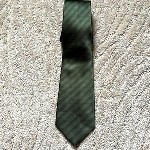 DKNY Green Subtle Stripe Silk Tie
